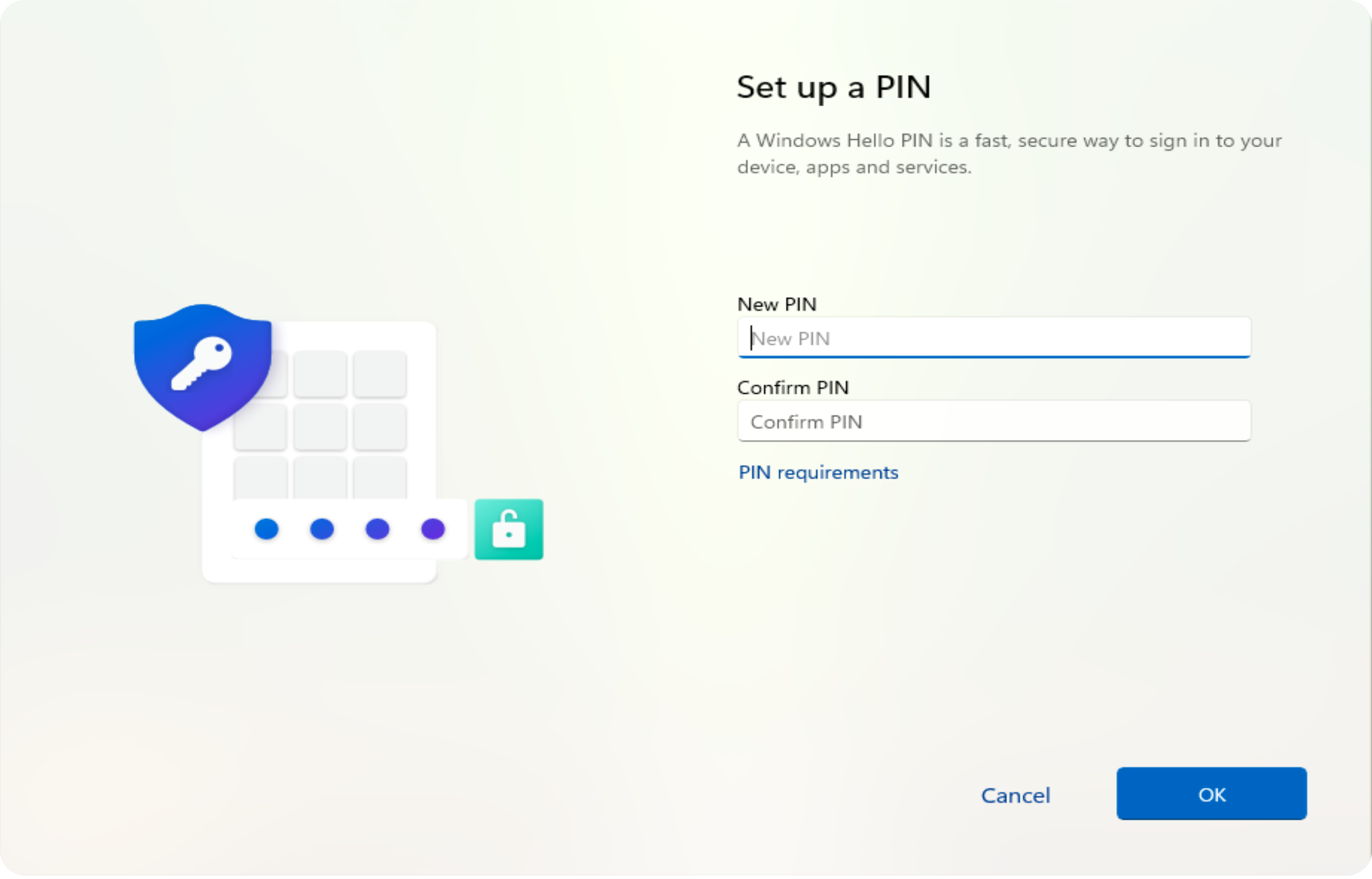 Create PIN