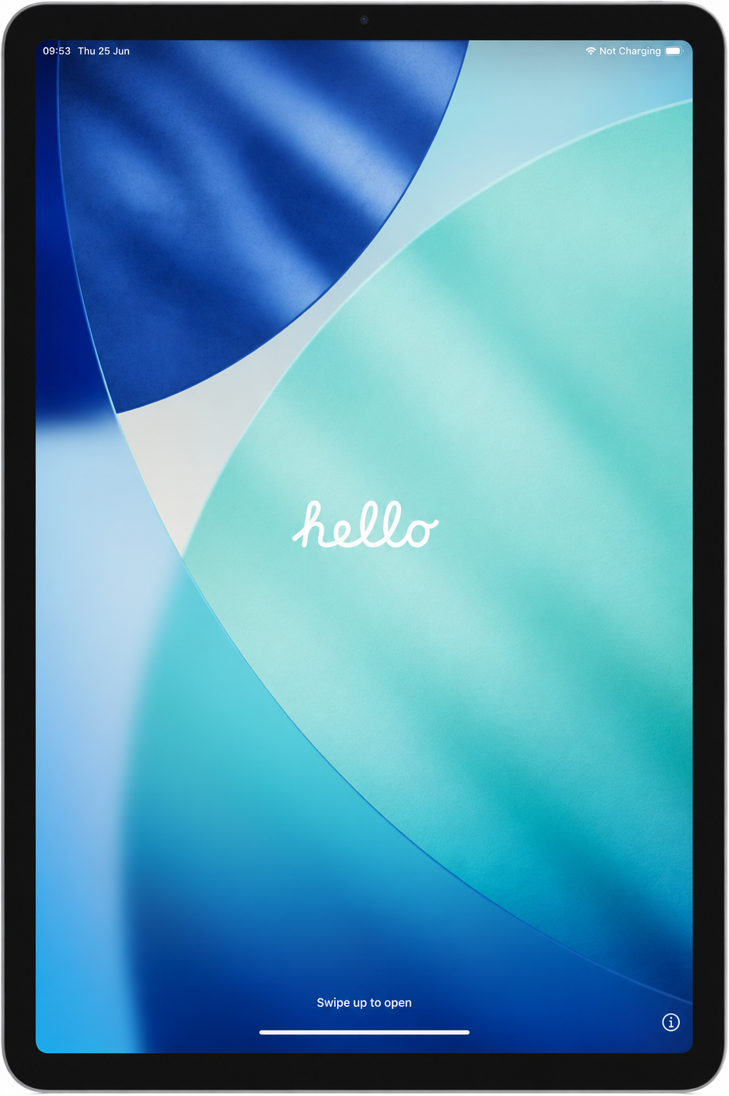 iPad Hello screen