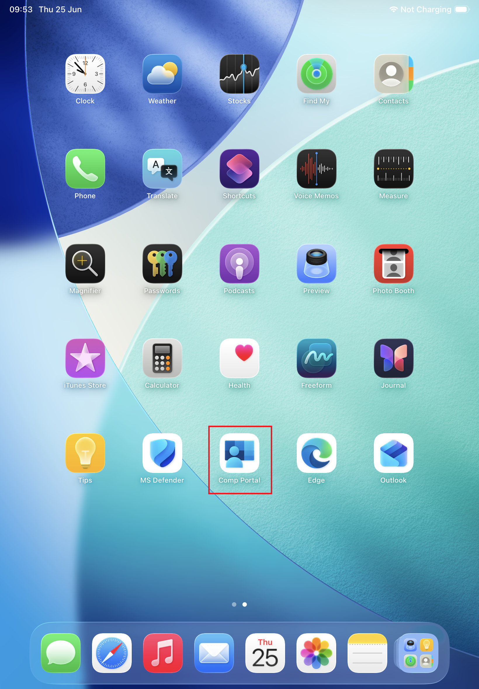 iPad Home Screen