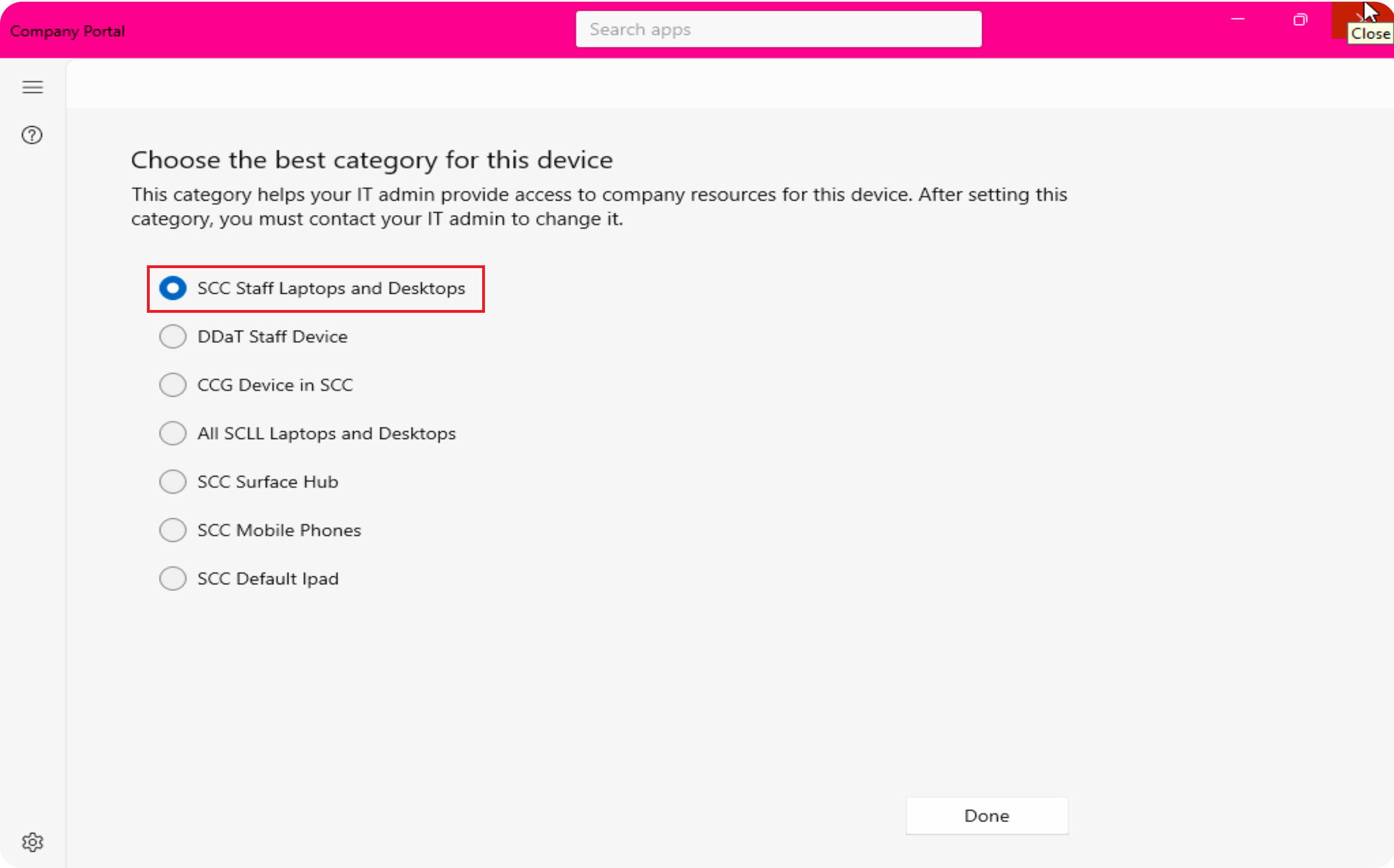 Select SCC Staff Laptops and Devices catalogue